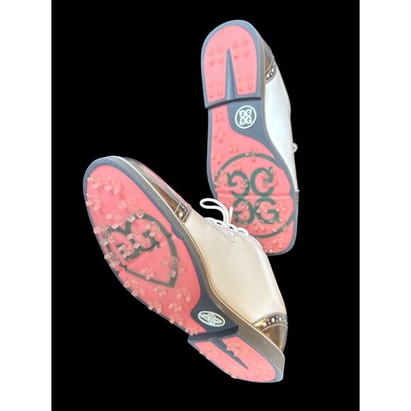 G/Fore Cap Toe Gallivanter Women's Golf Shoes Size 7 US 38 EUR White Silver New - Picture 4 of 7